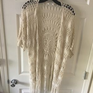 Open weave shawl/cardigan